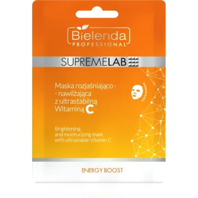 Bielenda Professional Supremelab Energy Boost mască textilă iluminatoare cu vitamina C 1 buc