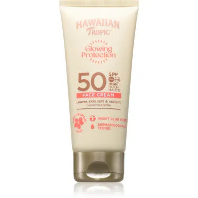Hawaiian Tropic Glowing Protection Face Cream crema de soare pentru fata SPF 50 50 ml