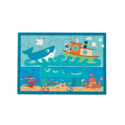 Puzzle 3D, Scratch, 2 In 1, Ocean, 30 Piese