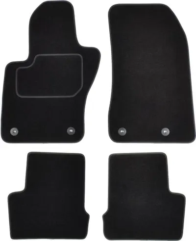 Covor podea MAMMOOTH Velours, 4 buc., fata spate, set, culoare neagra, potrivit JEEP RENEGADE 07.14-, Off-road SUV