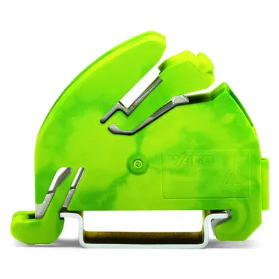 Ground busbar carrier; with contact to DIN 35 rail; green-yellow