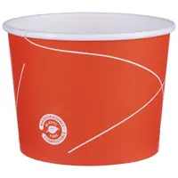 Boluri din Carton, 550 ml, Biodegradabile, Rosii, 113 mm, 6 Bucati