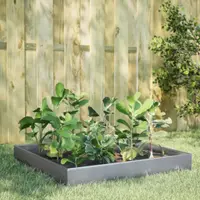 Gossi strat inaltat de gradina, 100x100x26 cm, otel galvanizat