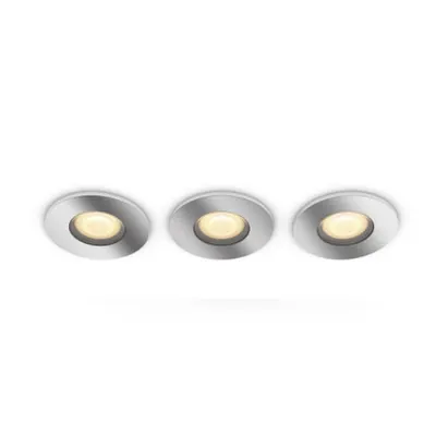HUE Set 3 Spot incastrat Adore LED 350lm BT Ambiance GU10 Crom IP44