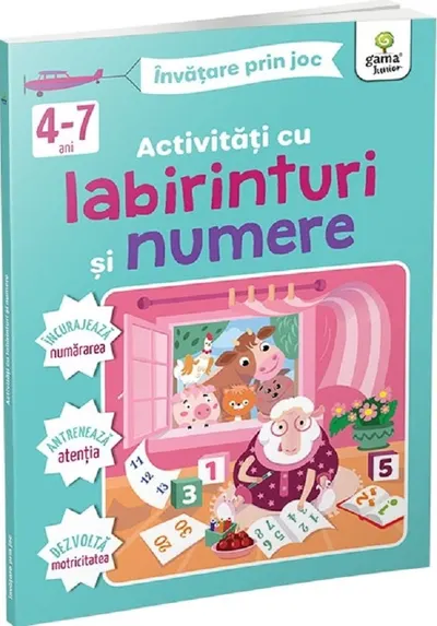 Activitati cu labirinturi si numere. Invatare prin joc 4-7 ani