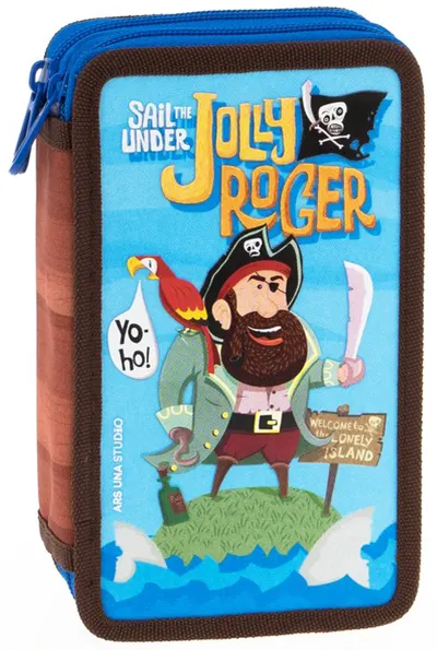 Penar scolar Ars Una Jolly Roger - Cu 2 compartimente