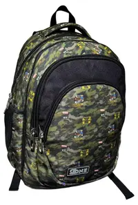 Ghiozdan școlar SchoolZone 2 in 1 - Camouflage