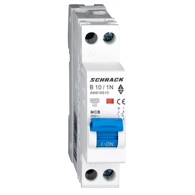 Intreruptor automat Faza+nul B13/1N 6kA Amparo