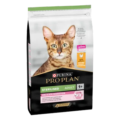 PURINA PRO PLAN STERILISED Sensitive Digestion, Pui, 10 kg