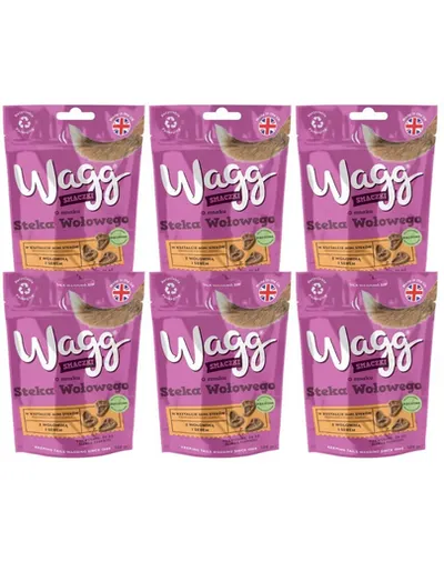 WAGG recompense cu vită pentru câini 6x125g
