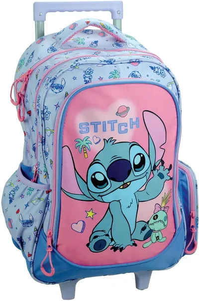 Ghiozdan cu roți GIM Stitch - Tropical