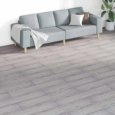 vidaXL Plăci de Pardoseală Gri închis 5,26 m² 18 buc. PVC