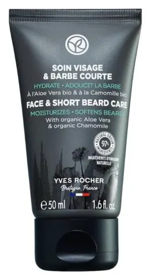 Yves Rocher Homme Groom Cremă de față și barbă scurtă, 50 ml