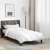 vidaXL Pilotă 155 x 220 cm Primăvară, Toamnă Pene Alb Respirabil