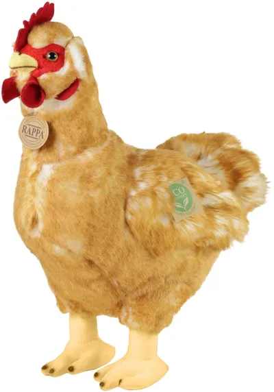Jucărie de pluș Rappa Eco Friends - Găină de casă cu ou, 33 cm