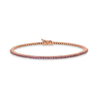 Bratara din aur roz cu safire roz de 1.3ct