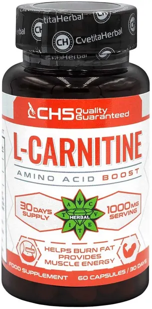 L-Carnitine, 500 mg, 60 capsule, Cvetita Herbal