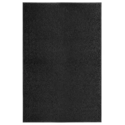 vidaXL Covoraș de ușă lavabil, negru, 120 x 180 cm