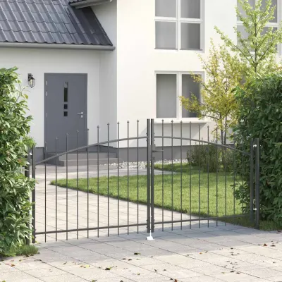 vidaXL Poartă Dublă WOERDEN 299,5 x 199,5 cm Oțel Gri Blocat