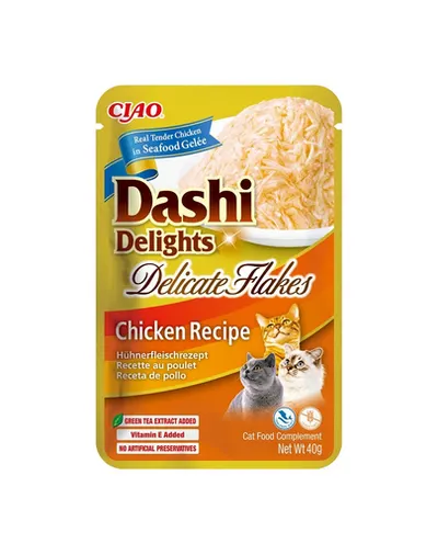 INABA Cat Dashi Delights Delicate Flakes cu pui 40g hrana complementara pisici