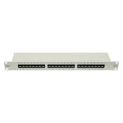 Patchpanel Cat.6 neecranat 24xRJ45U RAL7035