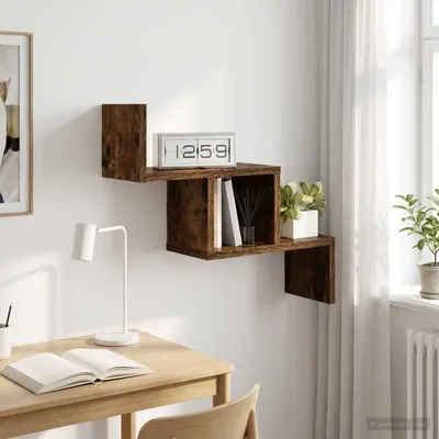 vidaXL Raft de perete Stejar fumuriu 48 x 15 x 42 cm Lemn prelucrat
