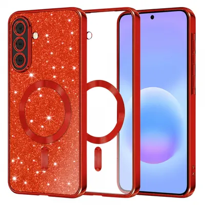 Husa MagSafe pentru Samsung Galaxy A57 5G, Techsuit, Luxury Glitter, Rosie