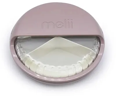 Cutie pentru gustări Melii - Luxe Spin, 3 compartimente, roz