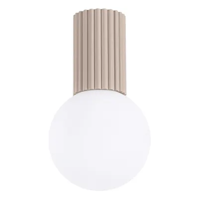 Plafonieră taupe cu abajur din sticlă ø 12 cm Orbital – Sollux