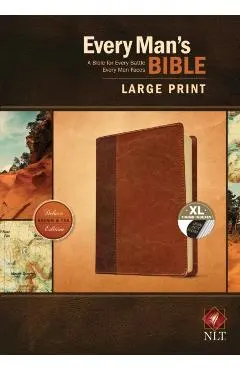 Every Man's Bible NLT, Large Print, Tutone