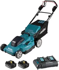 Mașină de tuns iarba autopropulsată cu acumulator Makita - DLM539CT2, 2x18V LXT, 70 l, 2x5 Ah