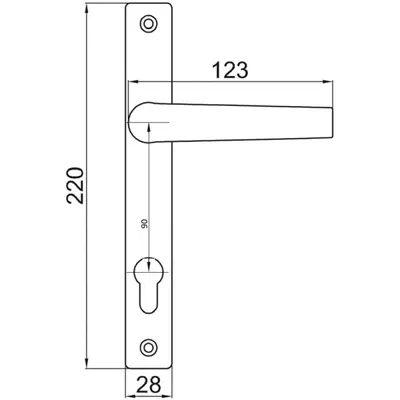 Maner cu Sild Alb, Y 90, Termopan, V T130+2M5X80, GMS