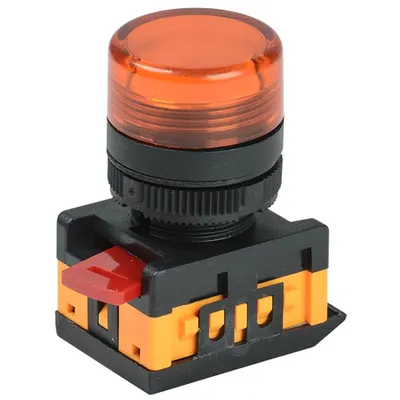 Lampa semnalizare AL-22TE d22mm galben neon /240V cylinder