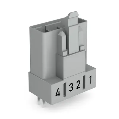 Plug for PCBs; straight; 4-pole; Cod. B