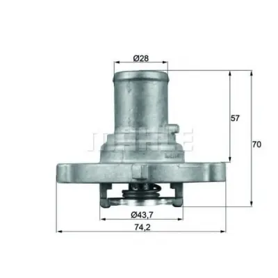 Termostat, lichid racire MAHLE ORIGINAL TI 122 87D