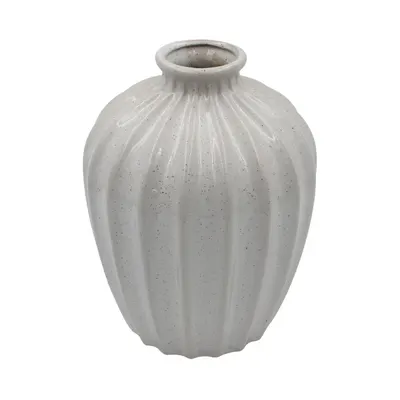 Vază decorativă din porțelan albă 20x14cm
