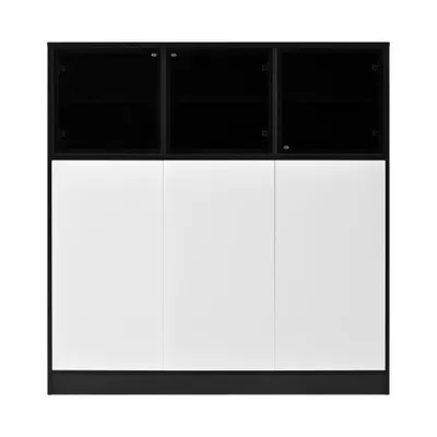 Bufet-dulap de bucătărie cu iluminare LED, Alb | Aosom Romania