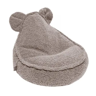 Fotoliu puf pentru copii MeowBaby Bearly Gri Deschis 58x50x67cm