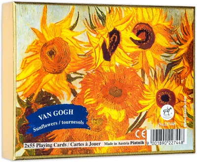 Cărți de joc Piatnik - Van Gogh - Sunflowers ( 2 teste)