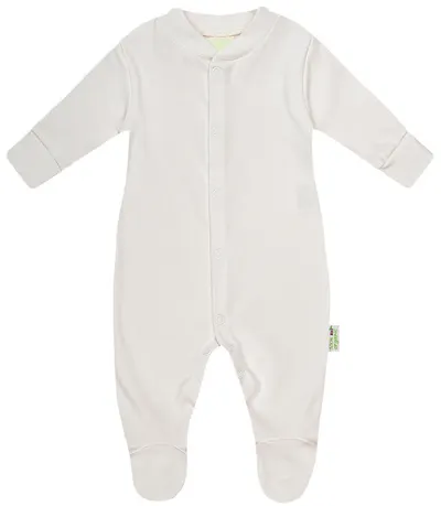 Salopetă pentru bebeluşi Bio Baby - Bumbac organic, 74 cm, 6-9 luni, ecru
