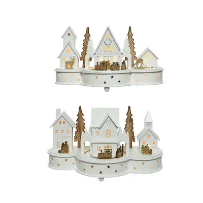 Decoratiune - LED Music House - Wooden Figure - mai multe modele