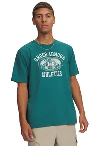 Tricou lejer cu imprimeu pe piept Globe - Verde aquamarin