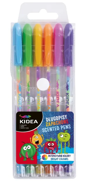 Pixuri cu gel colorate Kidea – set de 6 bucăți, curcubeu, parfumate