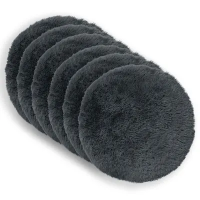 vidaXL Husă pentru pernă 6 pcs HEERLEN Antracit Ø 60 cm Fleece PV
