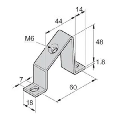 Support Bracketn60x48x1,8mm