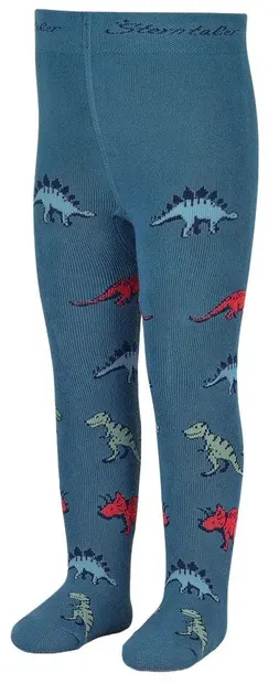 Colanți termici pentru copii Sterntaler - Dinosaurs, 80 cm, 10-12 luni, albastru