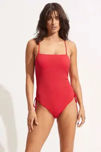 Seafolly costum de baie dintr-o singură piesă pentru femei Drawstring Side