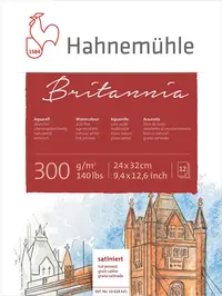 Bloc de schițe Hahnemuhle Britania - 24 x 32 cm, hârtie presată la cald, 12 coli