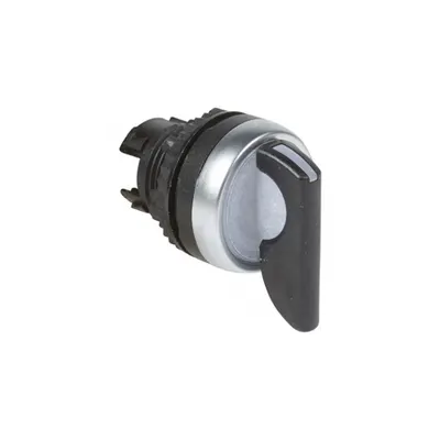 Osmoz illuminated long handle selector switch - 3 stay-put positions 45° - negru