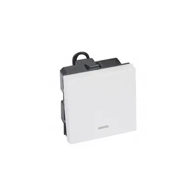 2-way push-button Arteor - cu locator - 2 module - alb